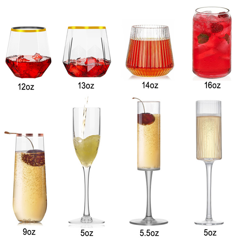 Plastic Transparent Wine Glasses